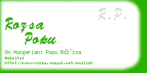 rozsa popu business card